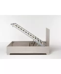 LETTO MATRIMONIALE CONTENITORE CON PIEDINI "HI BOX" OLMO NATURALE 160X190 CM